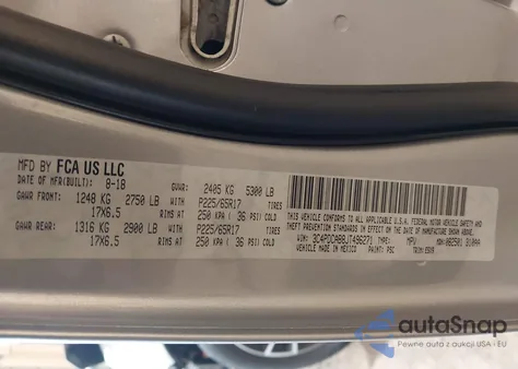 2018 Dodge Journey Se из США, поврежденный, VIN 3C4PDCAB8JT496271